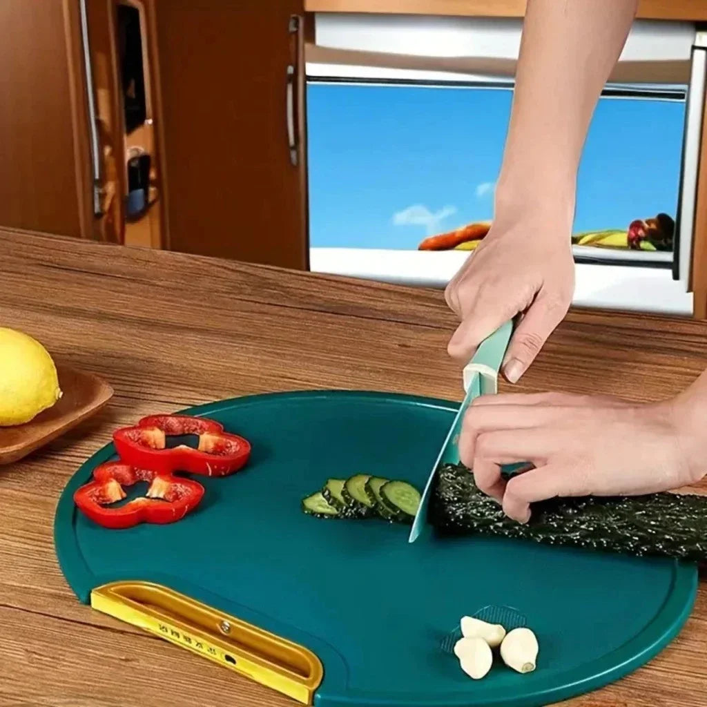 TÁBUA DE CORTE ANTIBACTERIANA COM ALÇA