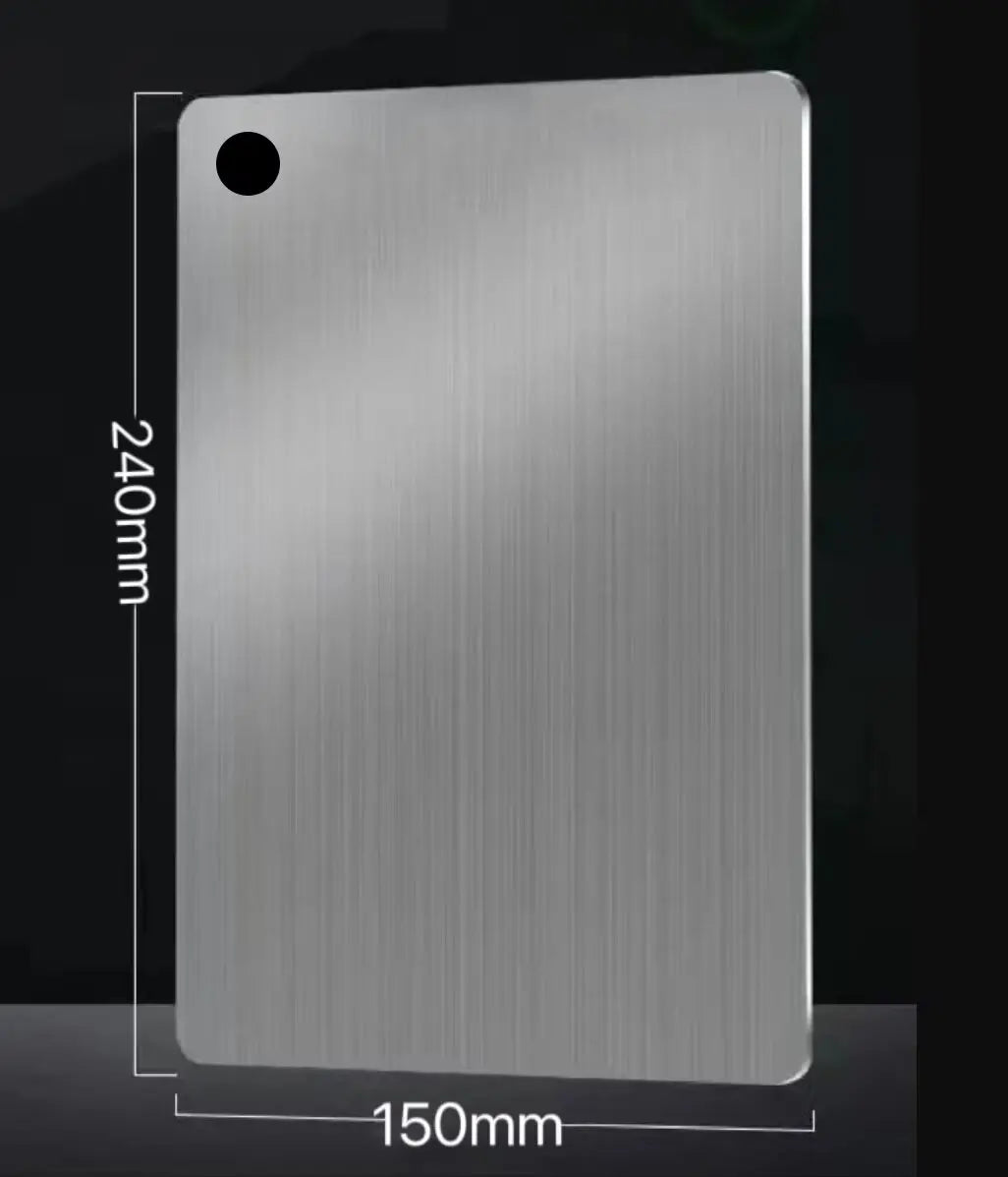 TÁBUA DE CORTE EM AÇO INOX TITÂNIO 316