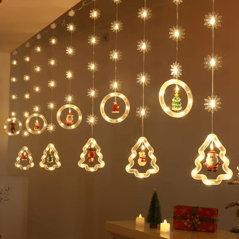 CORTINA DE LUZES LED NATALINAS
