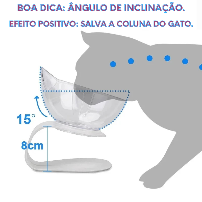 TIGELA DUPLA ANTIDERRAPANTE PARA GATOS