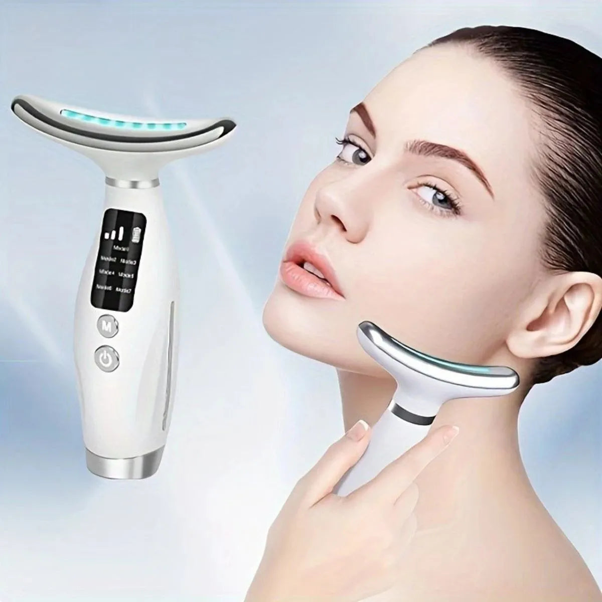 MASSAJADOR FACIAL LED DE 7 CORES