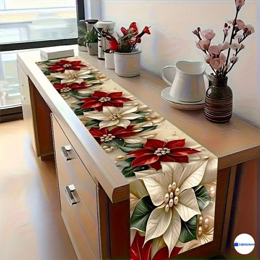 TOALHA AMERICANA VERMELHA NATALINA 3D PLANA