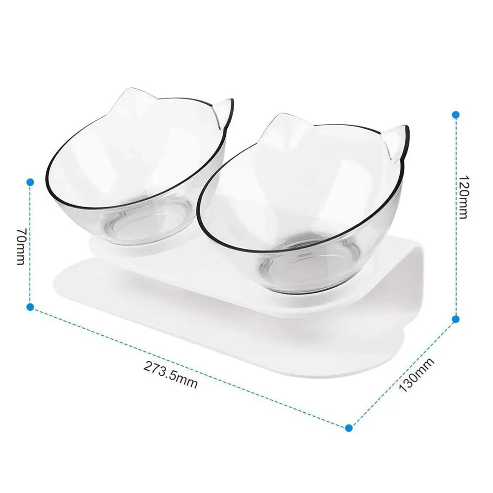 TIGELA DUPLA ANTIDERRAPANTE PARA GATOS