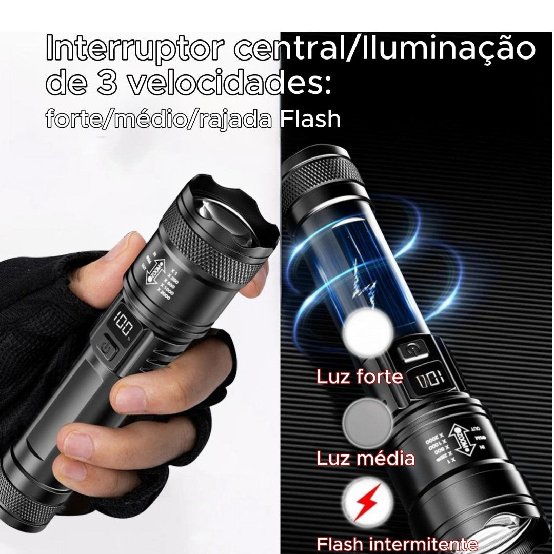 LANTERNA LED DE ALTA POTÊNCIA 10000000LM