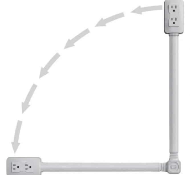 EXTENSOR DE TOMADA ELÉTRICA 180° AJUSTÁVEL